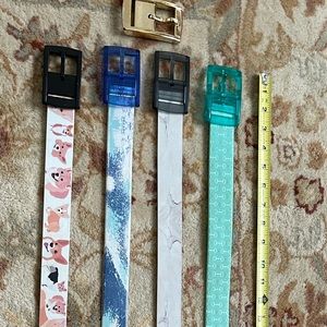 Four C4 belts and extra buckle